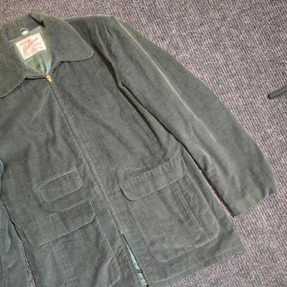 Vintage 40s Hercules Outerwear by Sears. Green corduroy jacket - Picture 3 of 8